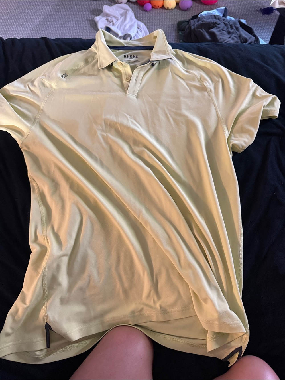 RHONE Men’s Short Sleeve Polo — Pale Yellow